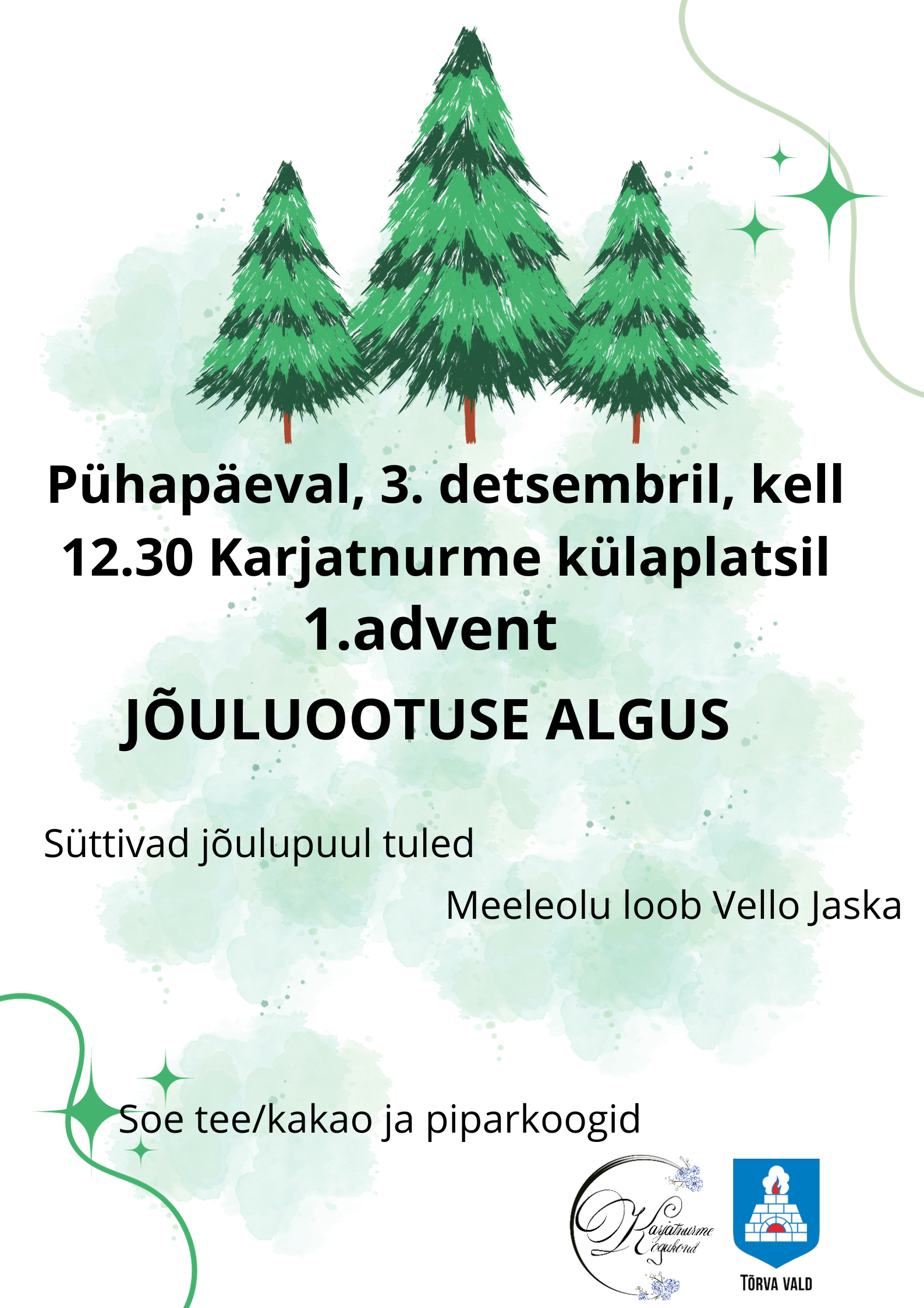 1. advent Karjatnurmes juba täna kell 12.30